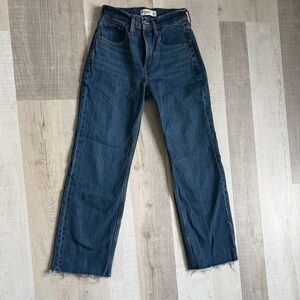 Abercrombie & Fitch Women's Straight Leg Jeans - Dark Blue